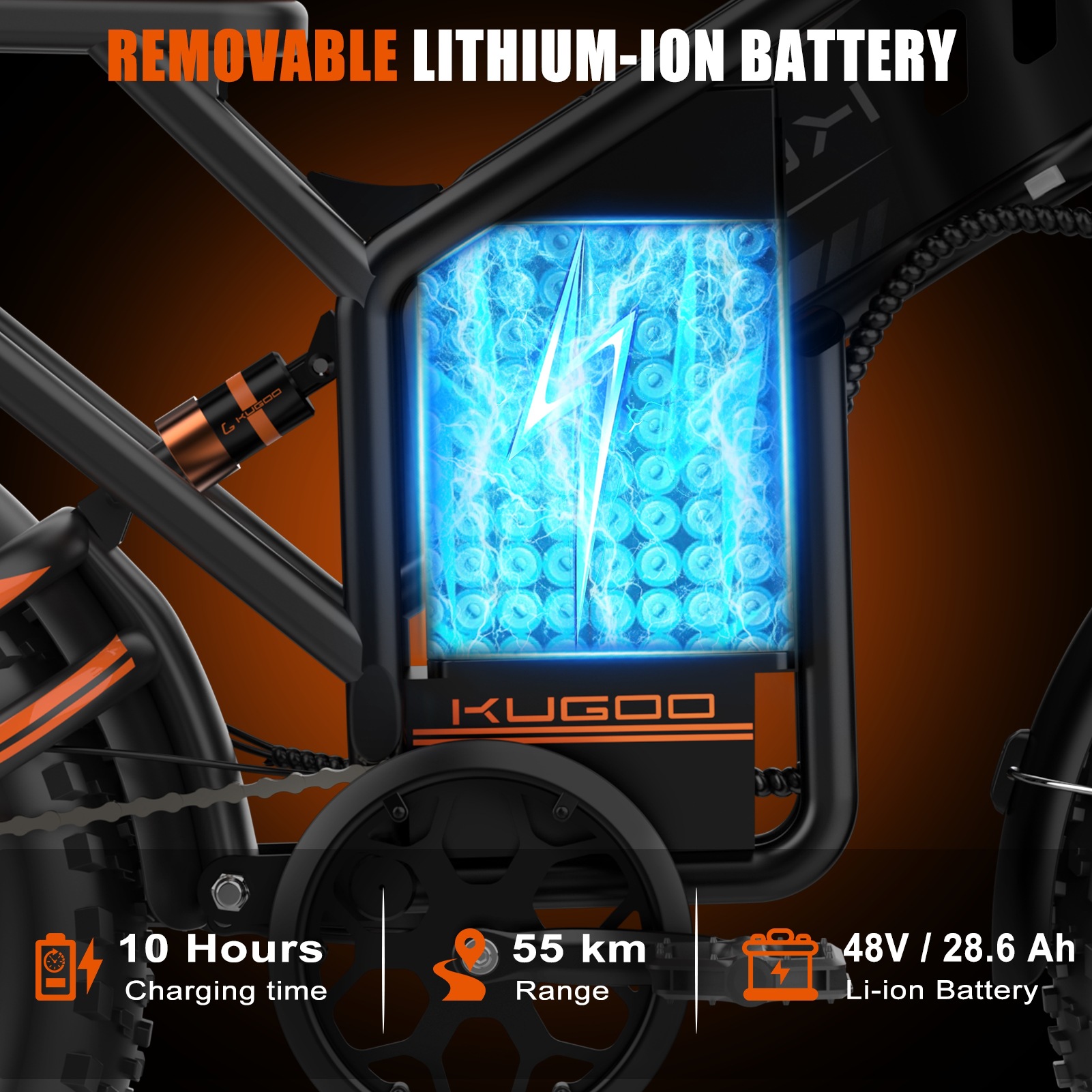 Электрический велосипед KUGOO V5 черный 750W