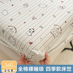 纯棉床笠罩2025新款四季通用学生宿舍单人卡通床罩全棉床垫保护罩