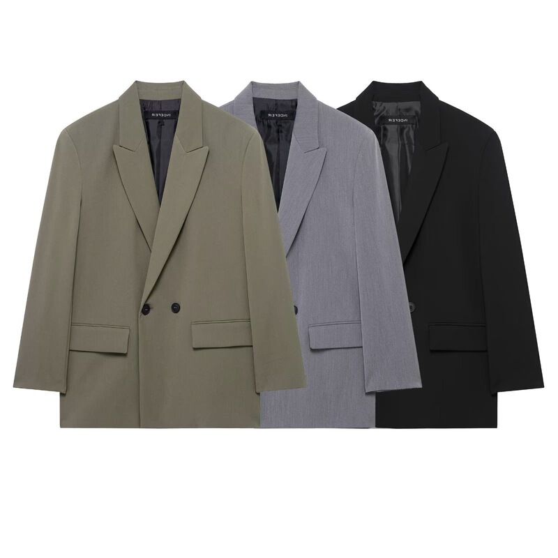 TAOP & ZA Spring and Summer New Women's Commuter Style Lapel Double-breasted Elegant Joker Suit Jacket 8769901
