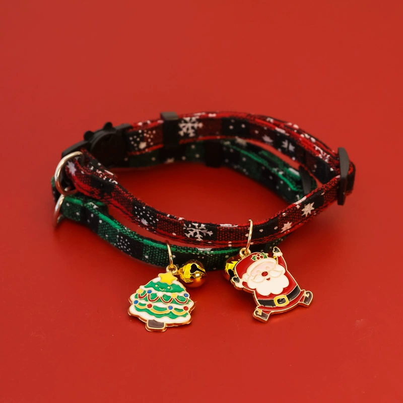 Рождественский праздник домашнее животное галстук-бабочка ошейник собака колокольчик кошка анти-удушья безопасная пряжка маленькая собака кошка