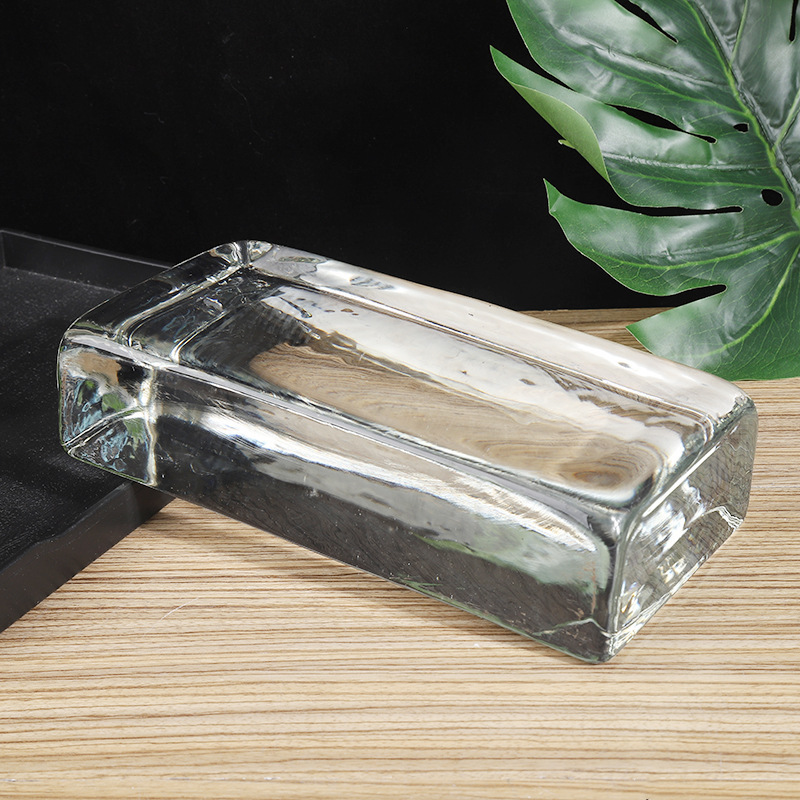 Transparente de doble cara ladrillo de cristal ladrillo de burbuja cuadrada puerta de entrada pared de mampostería ladrillo de cristal sólido ladrillo de cristal ladrillo de vidrio