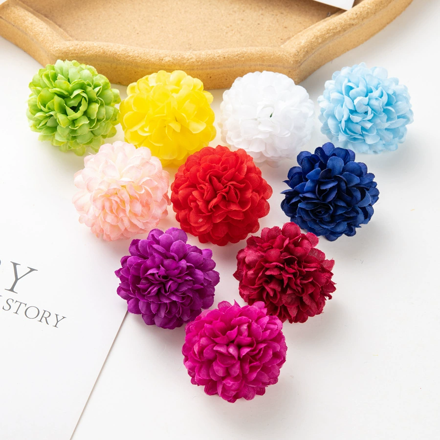 Имитированные цветы тысячи бутоны хризантемы букеты с шаром цветка chrysanthemum chrysanthemum маленький лук шарик шарик из шелковой ткани домашнее украшение аксессуары для свадьбы