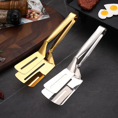 304 Stainless Steel Food Tongs Household Fish Tongs Heat-Resistant Multi-Function Pan Tongs Hotel Steak Tongs Wholesale
