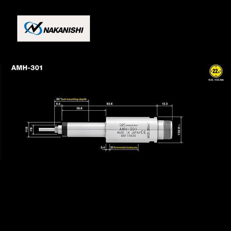 NAKANISHI中西NSK高速电动主轴AMH-301