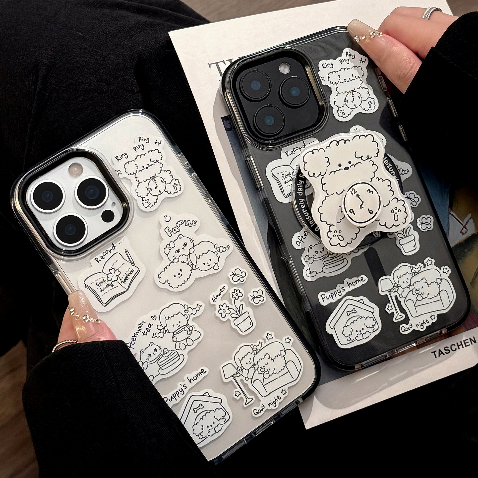 Magnetic Protective Phone Case With Rotating Stand For Iphone_voghion.com