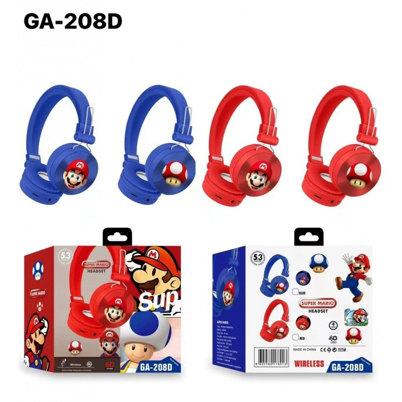AH-806 Bluetooth гарнитура беспроводной мультяшный Kulomi Stichi Mario Bluetooth гарнитура оптом