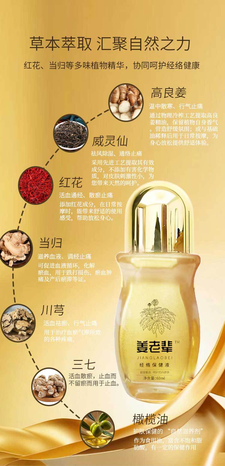 Meridian Herbal Massage Oil 50ml Roll-On Bottle for Neck Shoulder Back and Joint Care Topical Application key features