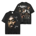Washed black short sleeves