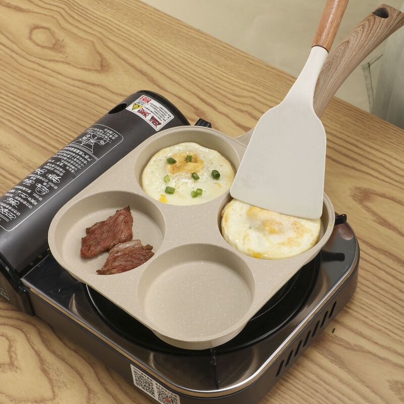 早餐煎锅不粘锅平底锅三孔四孔煎蛋锅便捷早餐神器平底煎锅|undefined