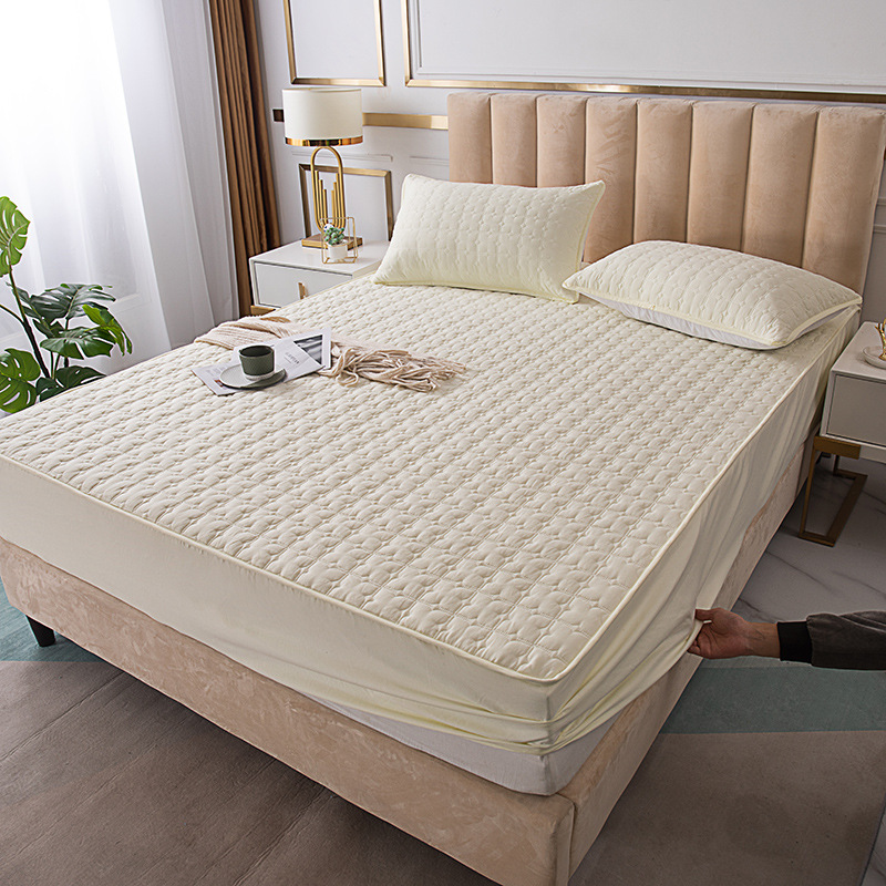 Quilted bed hat bed cover thickened Simmons protective cover mattress cover non-slip bedspread breathable dust cover all-inclusive bed sheet