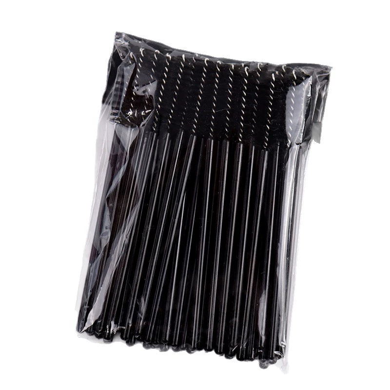 Disposable transparent curly brush for eyelashes for extension
