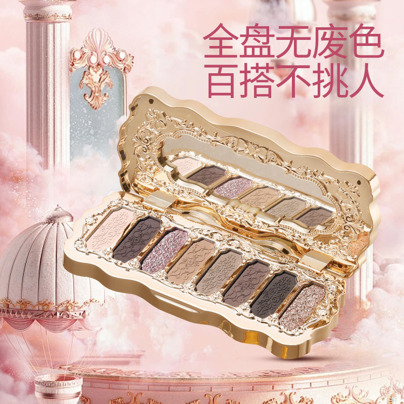 Directly supplied by the manufacturer, Winnie the Pooh Charming Sunset 8-Color Eyeshadow Palette, 8-Color Matte Diamond Eyeshadow for Foreign Trade Online