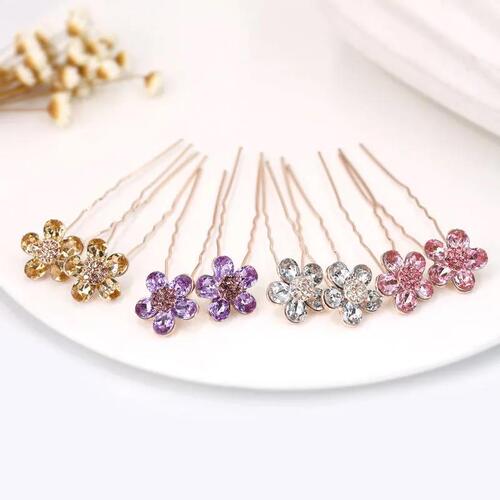 Korean pearl rhinestone hairpin hairpin hairpin hairpin bridal hairpin u-shaped clip crystal hairpin small clip