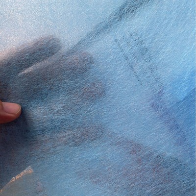 双组份pet小米蓝高效空气过滤60克骨架无纺布/HAPA滤材亮丝长纤维|ru