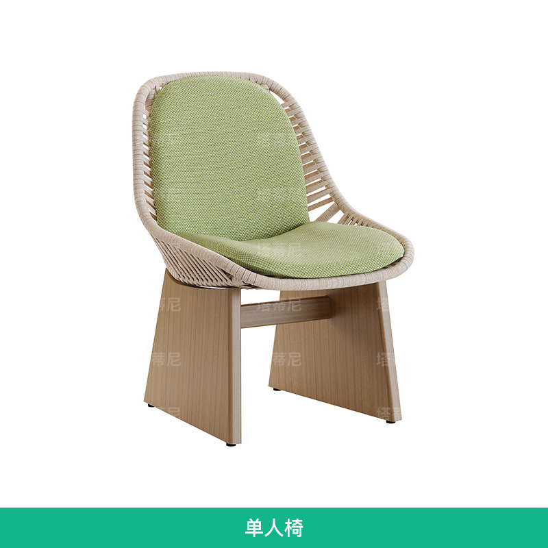 Mesa y sillas al aire libre patio muebles de caña impermeables casa modelo diseñador de hotel villa balcón ocio mesa y sillas redondas