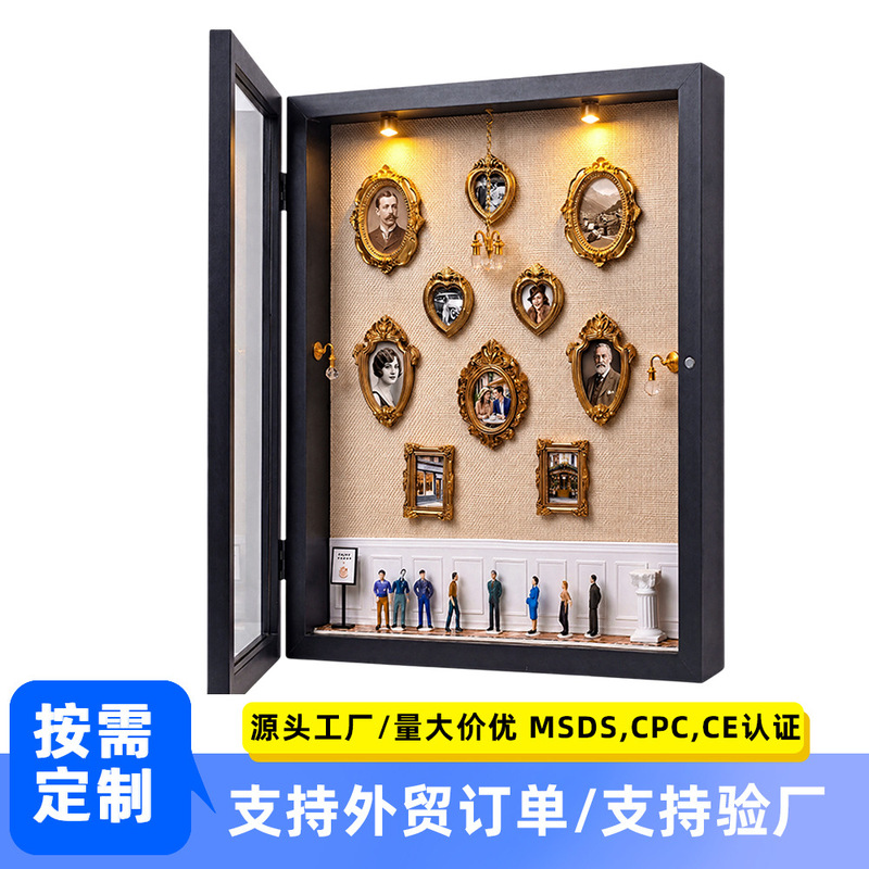 Cross-border mini museum hollow photo frame shadow box miniature scene multi-photo collage hollow display frame Cross-border mini museum hollow photo frame shadow box miniature scene multi-photo collage hollow display frame