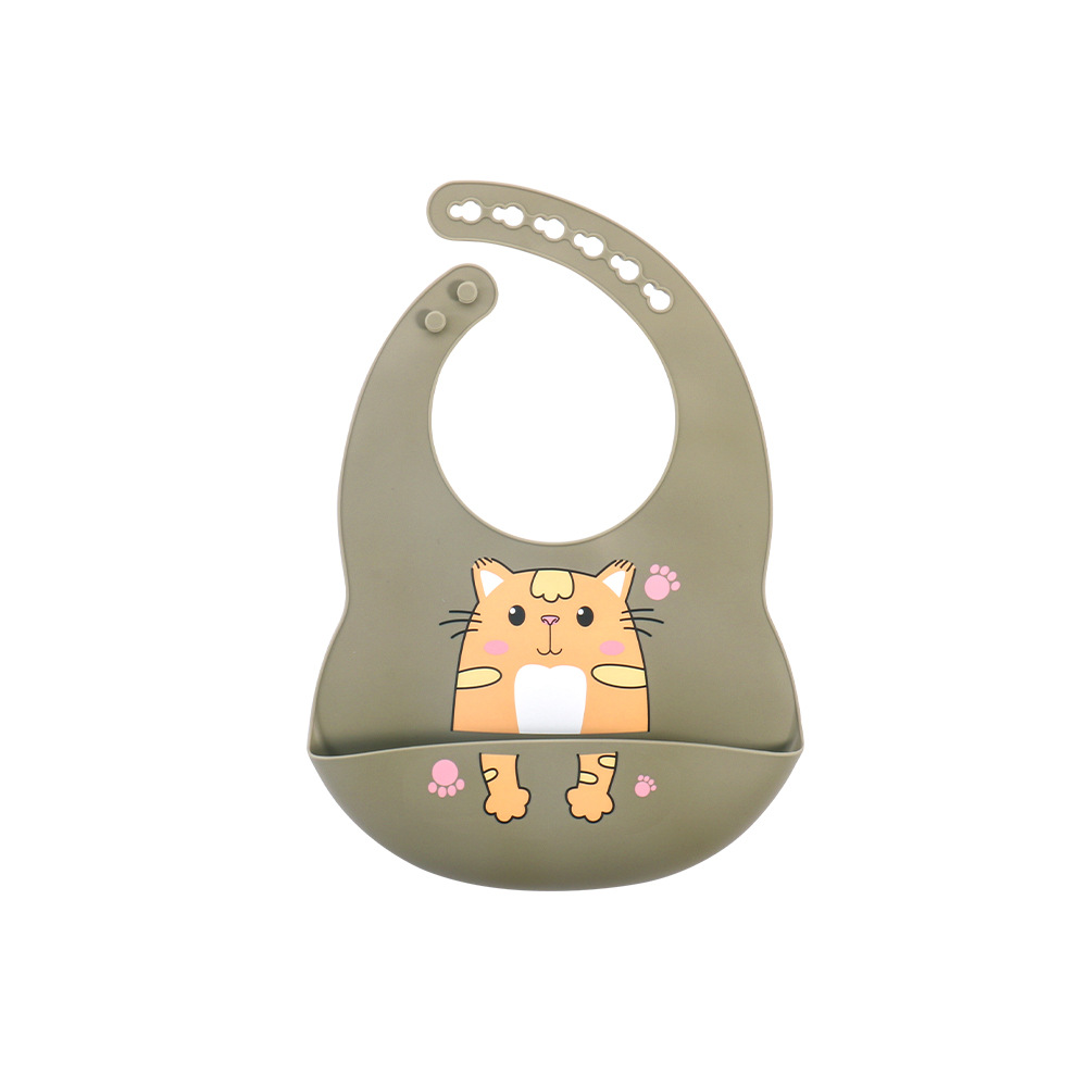 육군 녹색 고양이 조롱박 턱받이