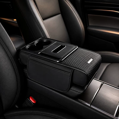 Armrest box pad | Cover with Dual Cup Holders