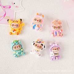 漫画 diy 樹脂ジュエリーアクセサリー小さなカードかわいいラブ布冷蔵庫マグネットヘアピンキーホルダー装飾
