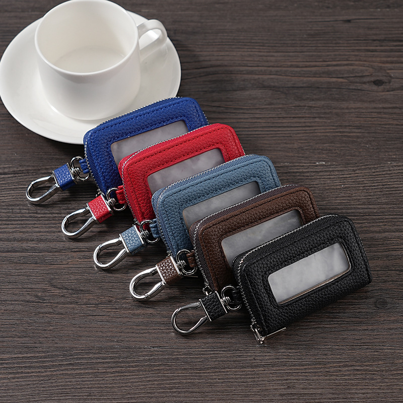 Bolso para llaves compacto portátil de negocios Bolso de almacenamiento para sensor de automóvil universal para hombre Almacenamiento para mujer de gran capacidad