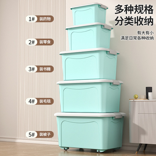 Plastic storage box large household clothes toy storage box extra large moving dormitory debris sorting box wholesale
