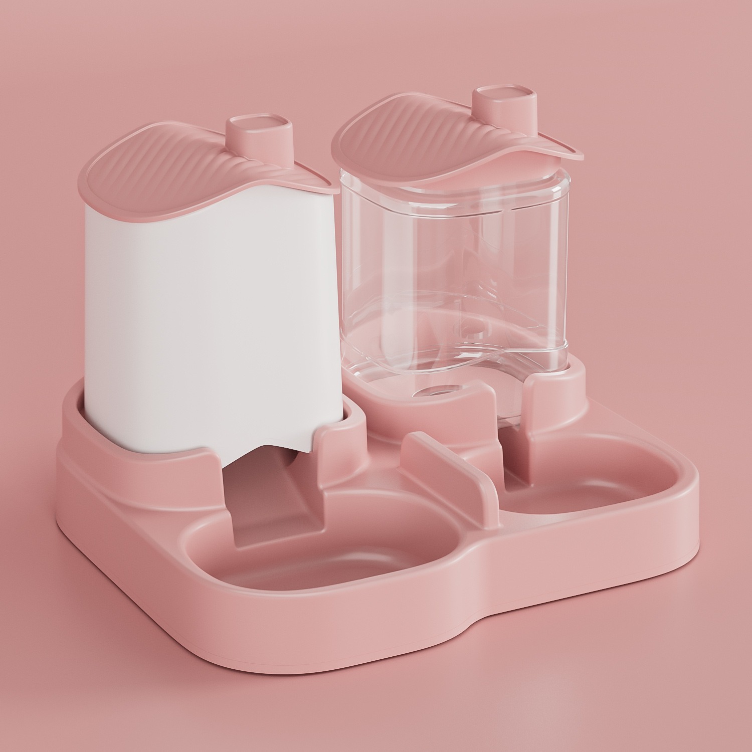 물과 음식이 핑크색으로