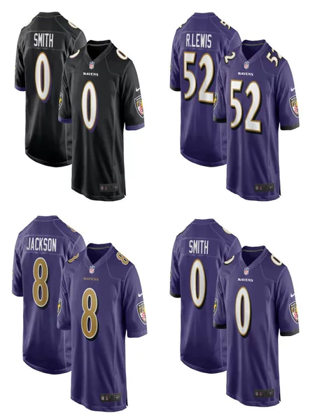 Cross-Border Wholesale Nfl Quality Embroidered Ravens Football Jerseys Dropshipping Wholesale Shopee Amazon