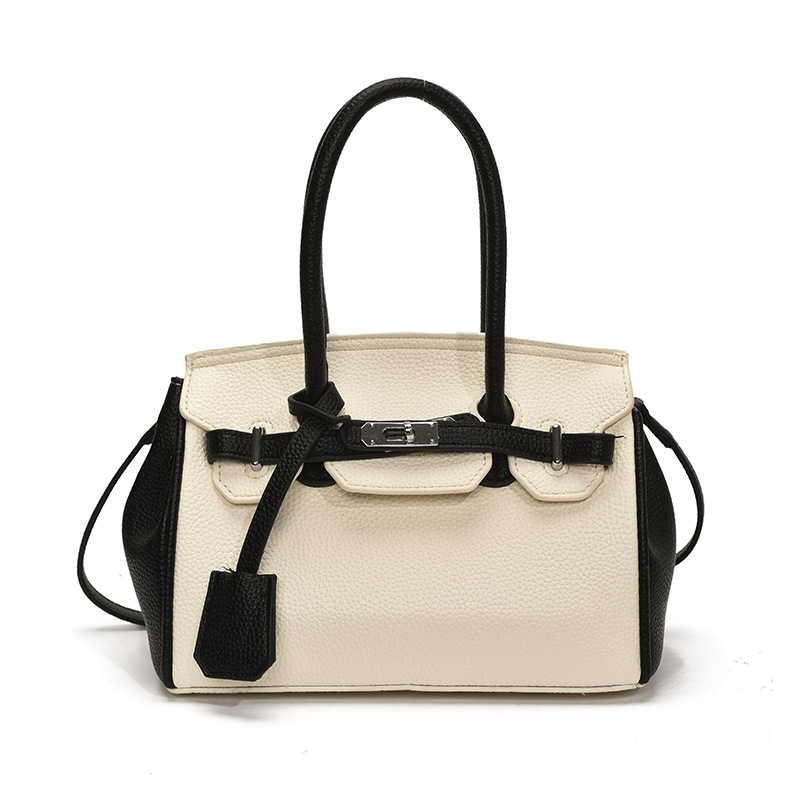 Bolso portátil de platino con textura de moda transfronteriza, bolso de hombro simple y versátil de lujo ligero, bolso de nicho de temperamento de gran capacidad