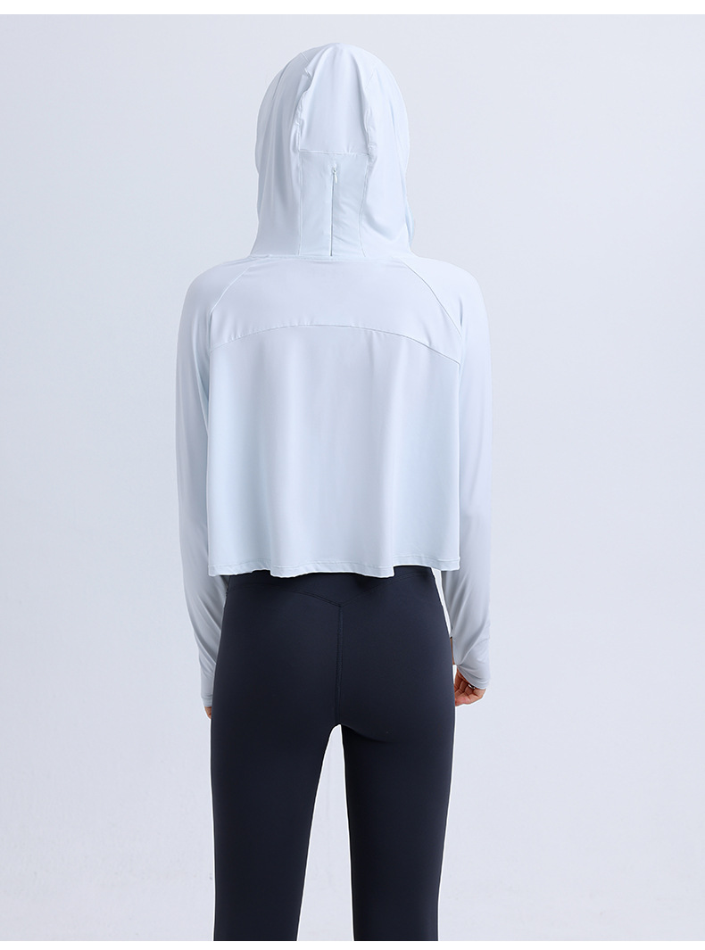 冰丝防晒衣防紫外线骑行防晒衫连帽防晒服