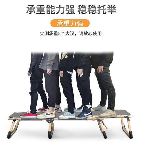 Household simple single folding bed nap bed office adult nap bed outdoor camp bed multi-function recliner