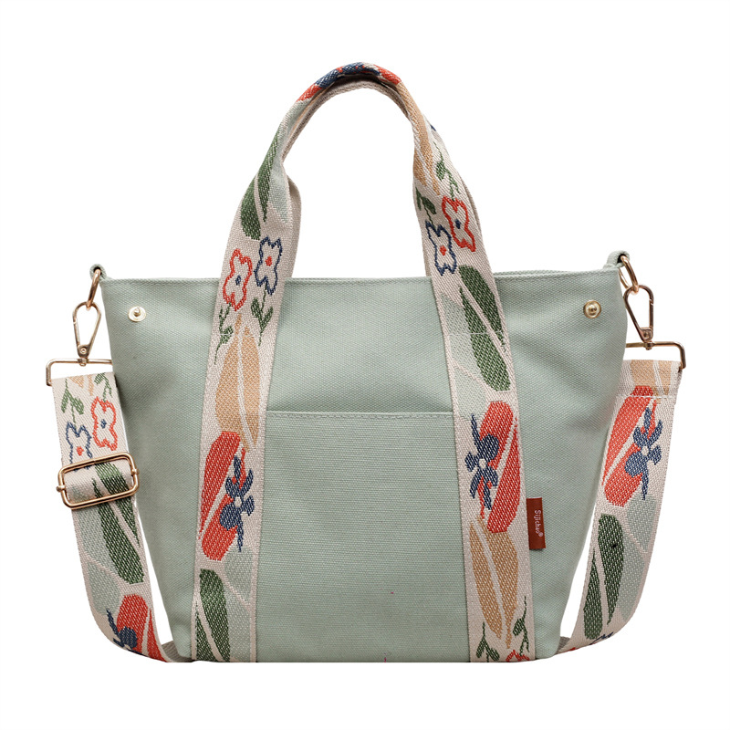 Bolsa de lona de clase de estudiantes universitarios, bolsa de hombro de moda de gran capacidad, bolsa de transporte universal, bolsa de bolsas de bento casuales.
