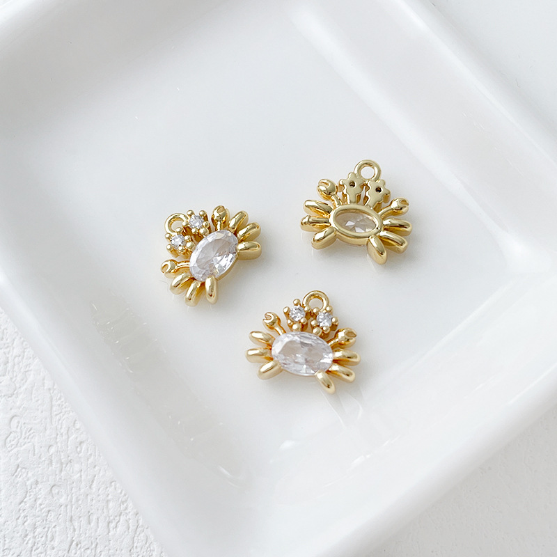 4g Weight Pendant Jewelry Making Type 18K Gold Plated Plating Material DIY Jewelry Accessories Classification 1 Piece Quantity Copper Material Starfish, Dolphin Pattern Plating Design Retro, Marine Style Style 1 Piece Copper 18K Gold Plated Starfish Dolphin Pendant 13