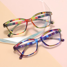跨境新款时尚多彩防蓝光老花镜高清女士弹簧腿中老年阅读老花眼镜
