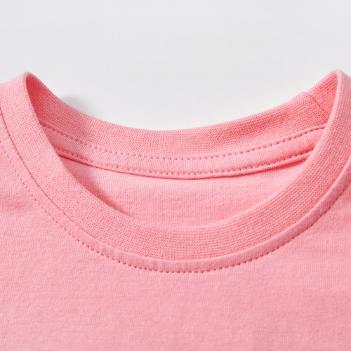 Little maven European and American style cartoon round neck girls' top summer pure cotton breathable short-sleeved children's T-shirt