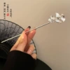 3#Pearl fan -shaped silver color