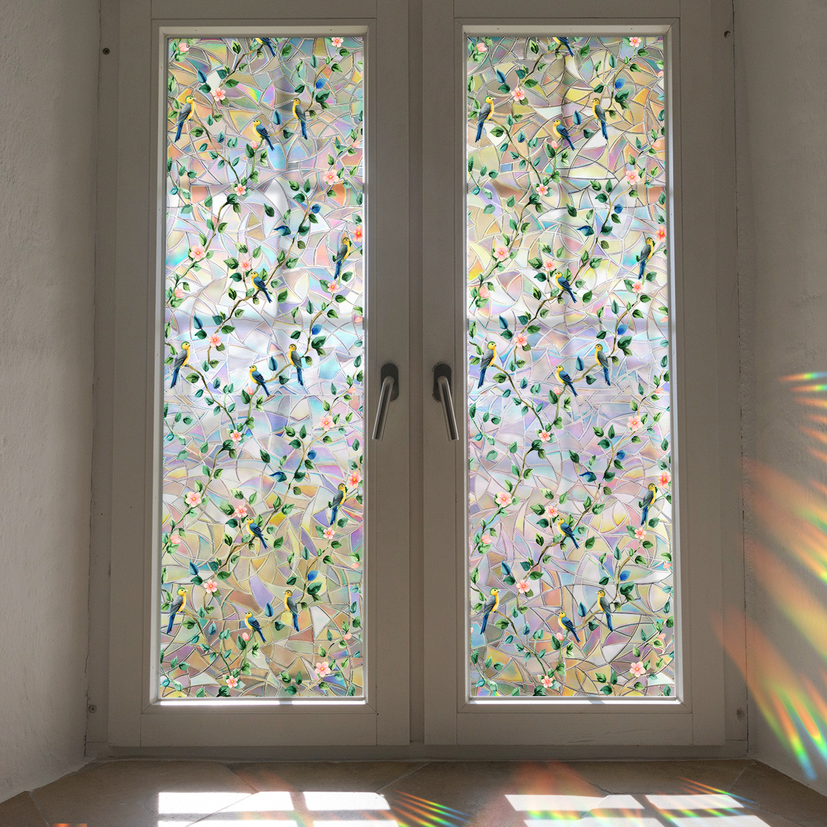 140g Weight Glass paster Home Textiles & Decor Type PVC Material Leaf Pattern Casual, Pastoral Style Casual Pastoral Leaf PVC Glass Paster Wall Art 191