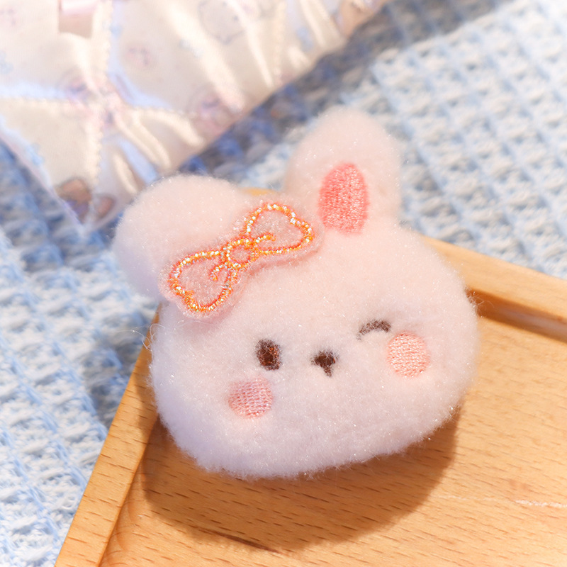 かわいいリボンバニーとクマのぬいぐるみアクセサリー diy ヘアアクセサリーヘアピンバッグブローチ服装飾アクセサリー|undefined