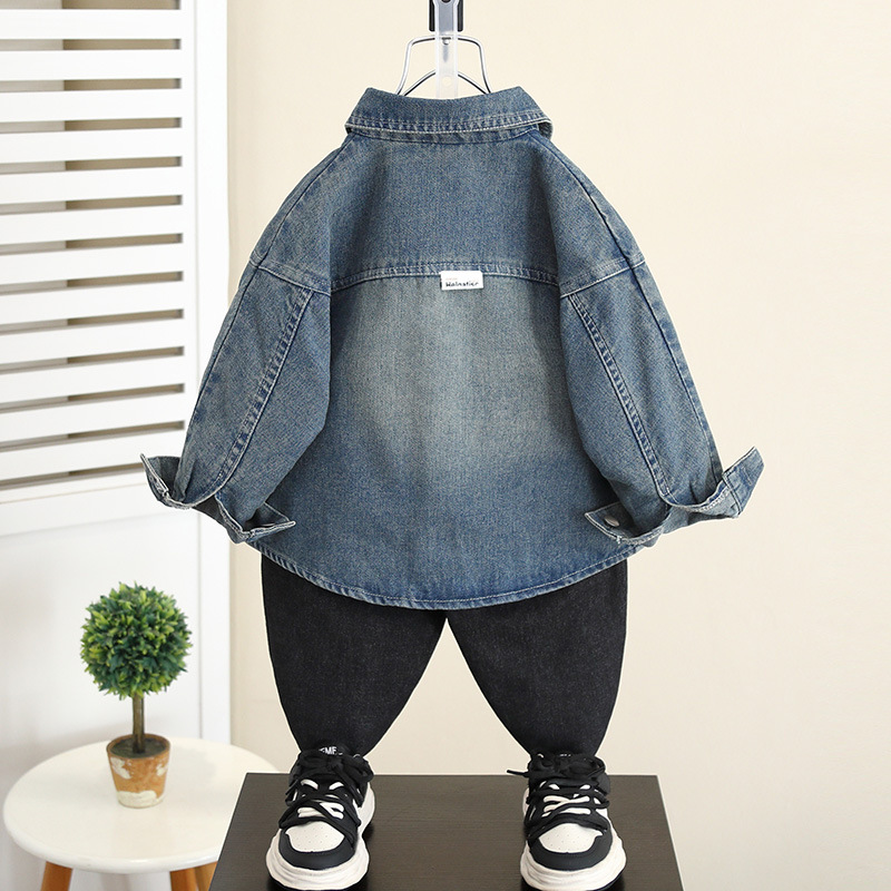 5828 chaquetas de mezclilla para niños modelos de primavera y otoño 2025 nuevo estilo estilo occidental ropa de otoño para bebés chaqueta coreana ropa para niños otoño