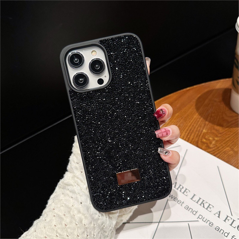 奢华闪粉水钻iPhone16Pro手机壳15轻奢风适用苹果17ProMax保护套|undefined