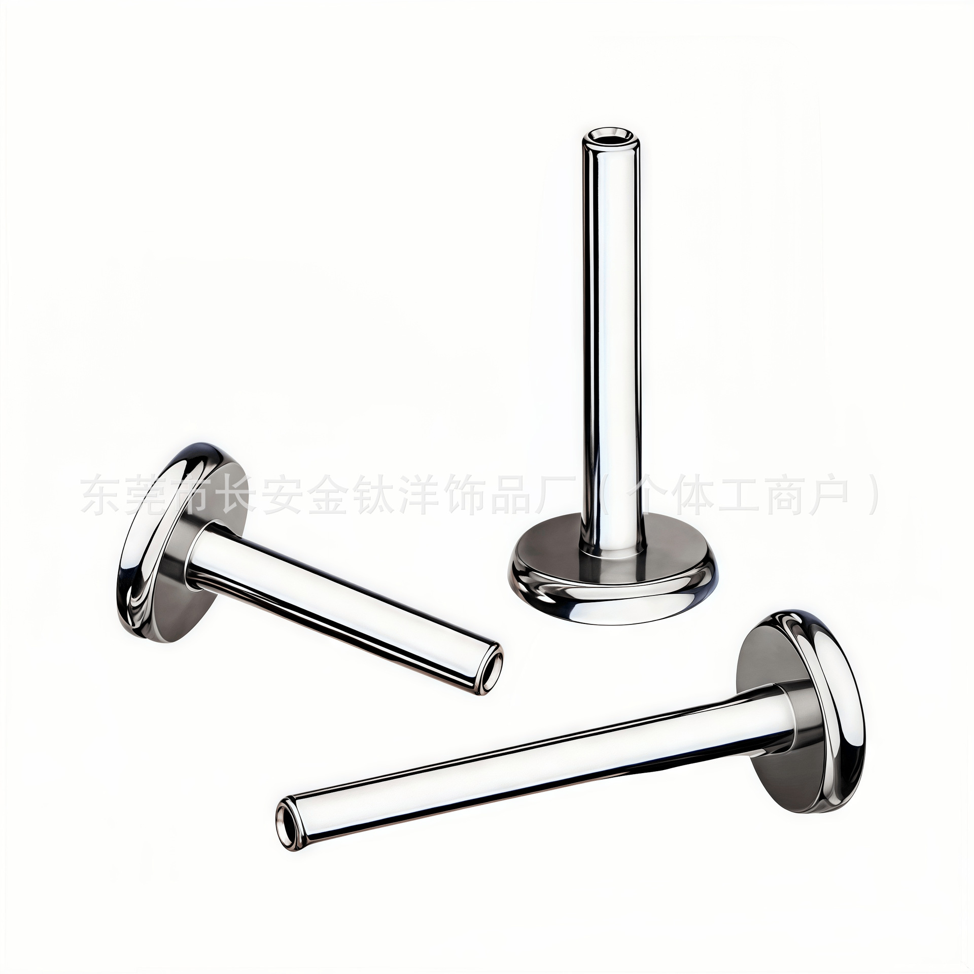 F136 Titanium Inner Thread Lip Nail 4mm Flat Bottom Rod Tongue Ear Bone Piercing Jewelry G23 Titanium Alloy detail image 5