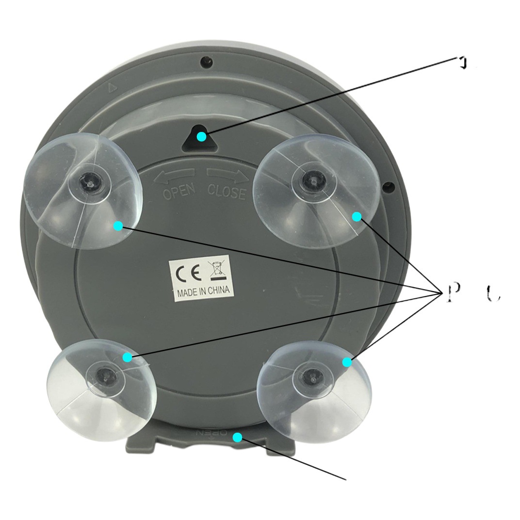 Reloj de pared impermeable sin perforación, baño a prueba de polvo, cocina, sala de estar creativa silenciosa, piscina, baño, reloj impermeable