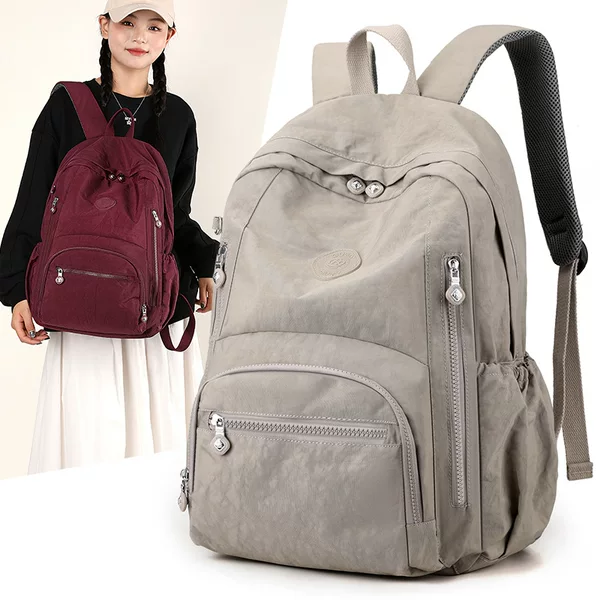 Bobu outdoor waterproof backpack men's computer bag backpack women's multi-pocket college student schoolbag can cover trolley