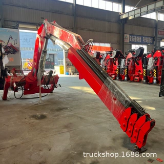 【程力集团】出口小型4吨5吨折叠臂起重机 随车吊 随车起重运输车