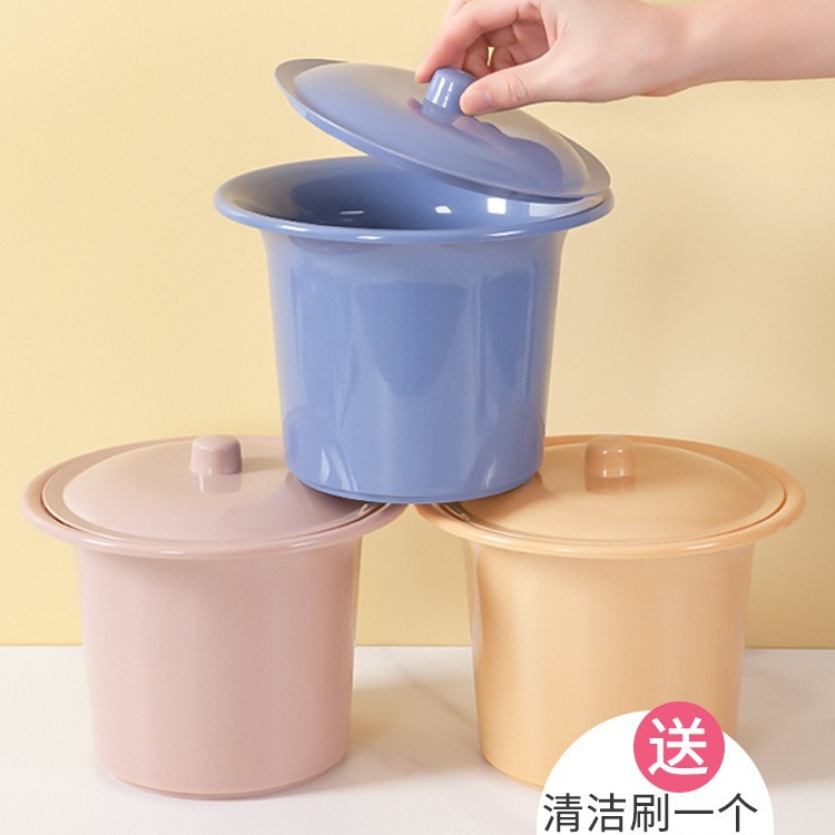 Plastic Hygienic Spittoon with Lid Thickened Children's Toilet for Old People's Potty Baby's Small Urine Pot Night Pot Children's Urine Pot