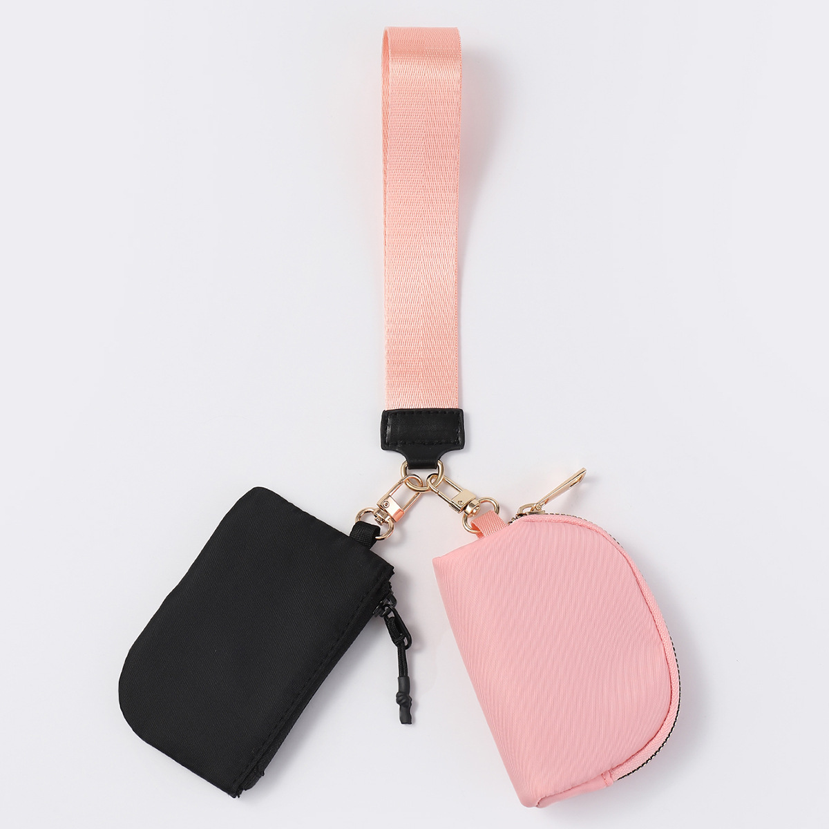 Bolso de muñeca transfronterizo LULU con el mismo estilo Mini bolso de color de moda portátil Estuche para llaves de almacenamiento impermeable de nailon