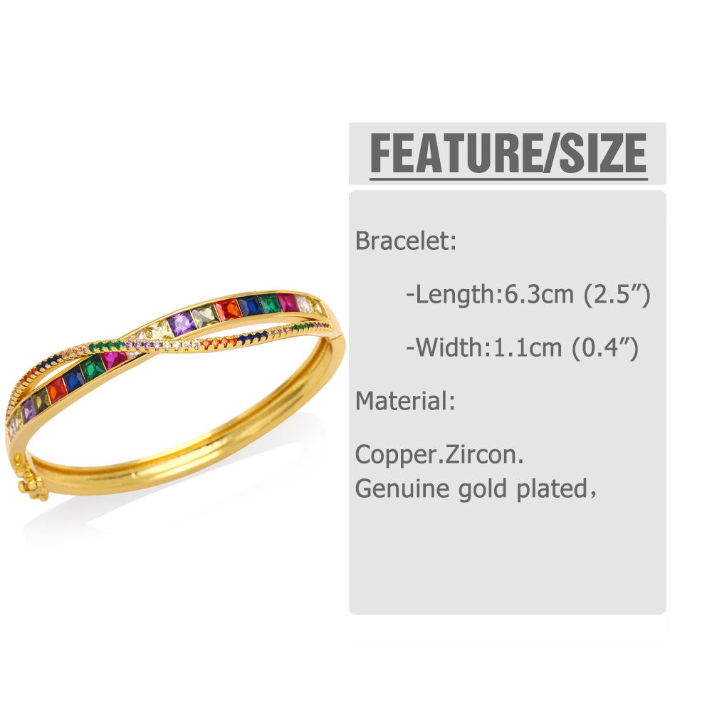 Fashion Bear Heart Shape Copper Bracelets Plating Zircon Copper Bracelets