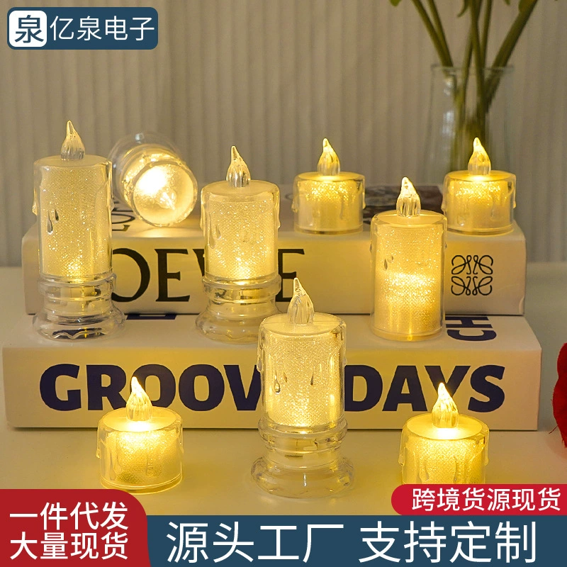 Миниатюрная искусственная свеча-лампа, светодиодный электронный ночник, романтический декор для признания в любви, креативные украшения для оформления