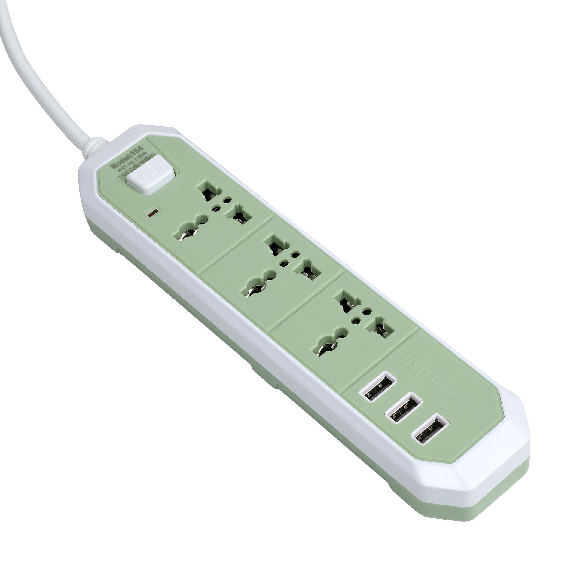 163# 3 agujeros de cableado 2m 164# USB cambio de toma de corriente Sudamérica dos enchufes planos