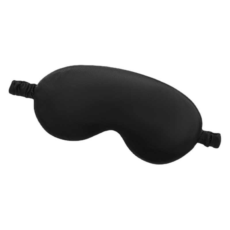 Máscara de Ojos de seda artificial de doble cara de seda de morera sombreado máscara de ojo del sueño logotipo impreso viajes al aire libre esencial en stock al por mayor