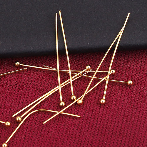 diy accessories jewelry material round head needle nine-character needle T needle stainless steel beaded bracelet earrings ball needle accessories